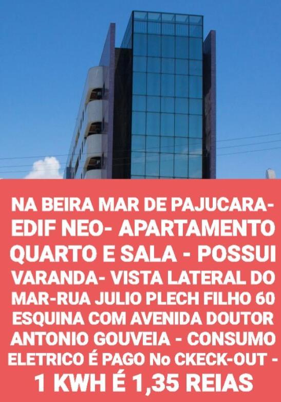 Na Beira Mar De Pajucara- Edif Neo- Apartamento Quarto E Sala- Tem Varanda - Vista Lateral Do Mar- Rua Julio Plech Filho 60 Esquina Com Avenida Doutor Antonio Gouveia - Consumo Eletrico E Pago No Ckeck-Out 1Kwh E 1,35 Reias Масейо Екстер'єр фото